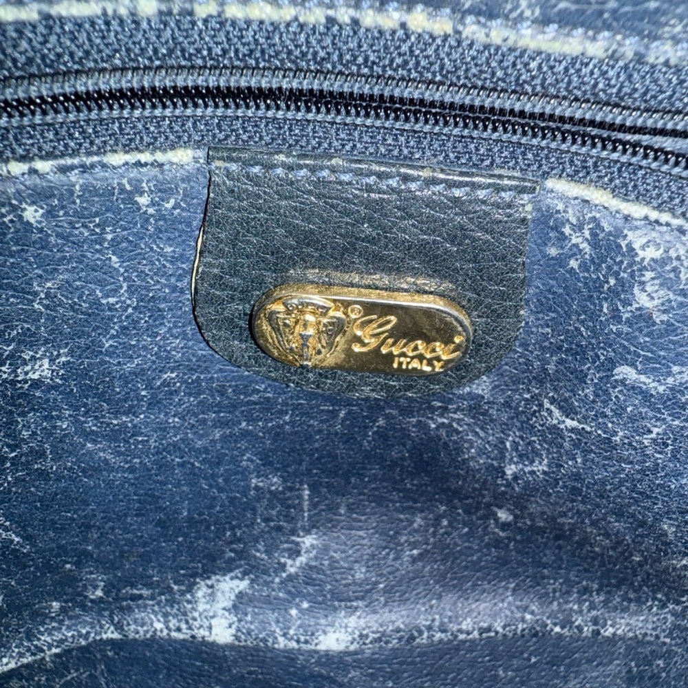 Vintage Authentic GUCCI Ophidia GG Monogram Navy Crossbody/Shoulder Bag - Picture 9 of 12